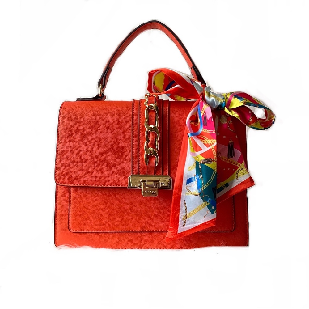 NWT ALDO SUMMER Glendaa Hot Orange Rare Satchel - Picture 2 of 6